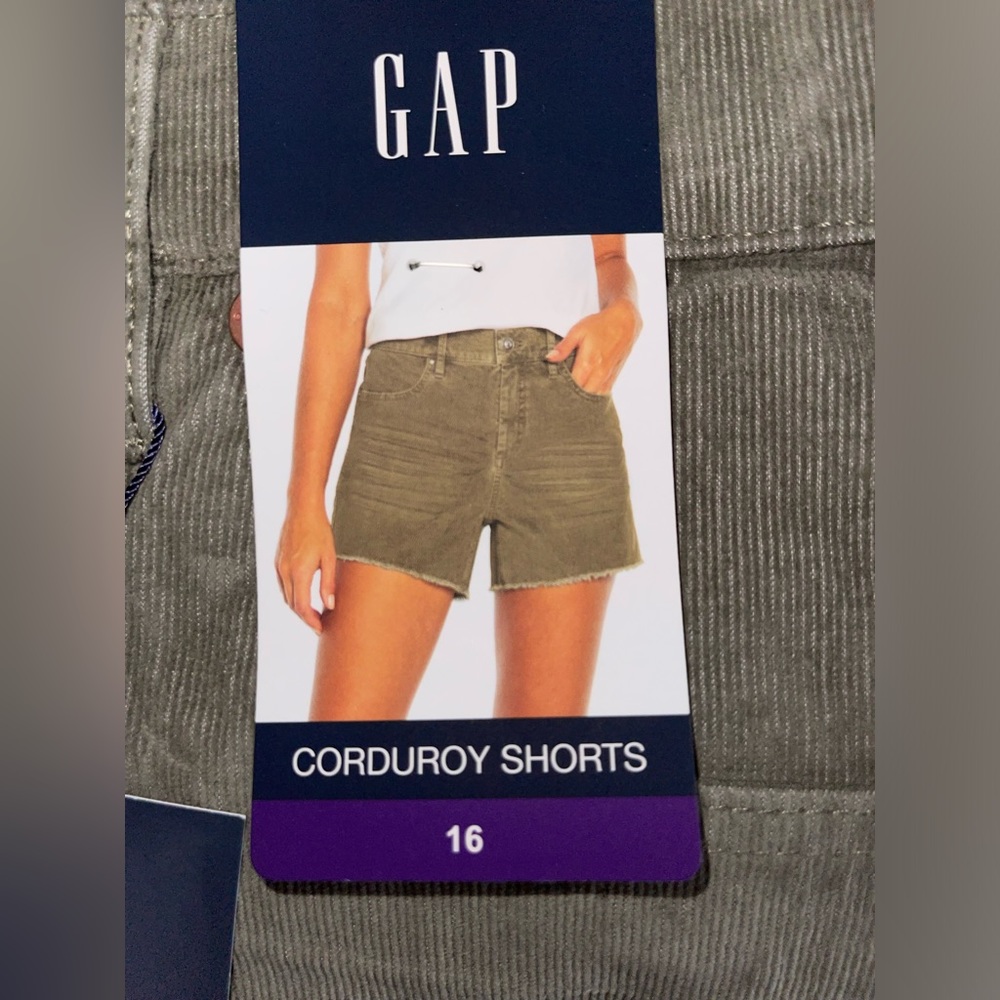 GAP Corduroy shorts, mid length. Never worn tags still on.